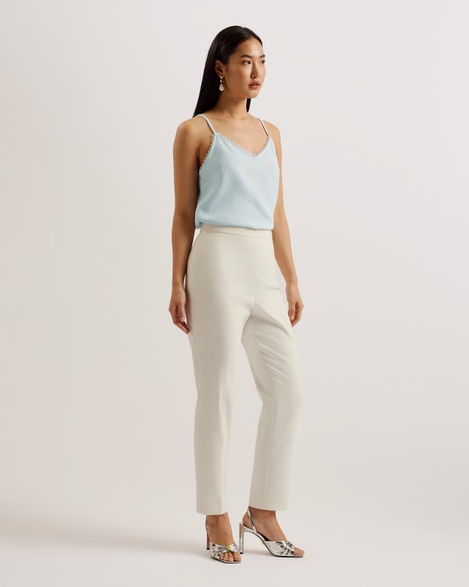 Hauts Ted Baker Strappy Cami With Looped Trims Bleu Clair Femme | VLZ-60665105